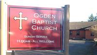 Ogden Baptist Church sign.
